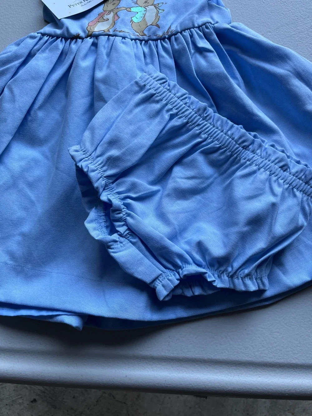 Gymboree Light Blue Peter Rabbit Dress with Matching Bloomers